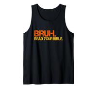 Bruh Meme Lee Tu Biblia Dios Divertido Moderno Cristiano Jesús Camiseta sin Mangas