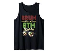 Bruh My 8th Birthday Camo Gafas de Sol 8 Bday para niños y niñas Camiseta sin Mangas