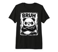 Bruh Panda Funny Grumpy Panda Bear Men Women Kids Teens Camiseta Premium