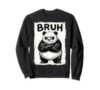 Bruh Panda Funny Grumpy Panda Bear Men Women Kids Teens Sudadera