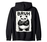 Bruh Panda Funny Grumpy Panda Bear Men Women Kids Teens Sudadera con Capucha