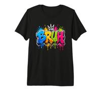 Bruh - Pintura Colorida para Graffiti Que gotea Arte Callejero Camiseta Premium