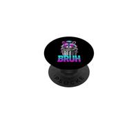 Bruh Raccoon Cool Hip Hop Mapache Urban Graffiti PopSockets PopGrip Adhesivo