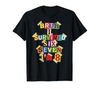 Bruh Sobreviví Seis Siete Tengo 8 Años Nota de Rescate Camiseta