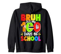 Bruh Son mis 100 días de Escuela, el día número 100 de Funny Kids Sudadera con Capucha