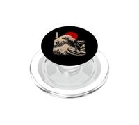 Bruh Surfing Cat Gran Ola Kanagawa Cultura Japonesa Otaku PopSockets PopGrip para MagSafe