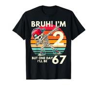 Bruh, Tengo 2 años, Pero un día tendré 67 niños Retro de Segundo cumpleaños Camiseta