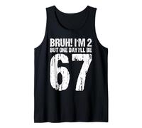 Bruh, Tengo 2 años, Pero un día tendré 67 niños Retro de Segundo cumpleaños Camiseta sin Mangas