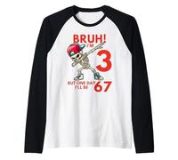Bruh, Tengo 3 años, Pero un día tendré 67 niños Retro de Tercer cumpleaños Camiseta Manga Raglan