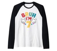 Bruh, Tengo 7 años, Regalos para niños y niñas. Es mi séptimo cumpleaños Camiseta Manga Raglan