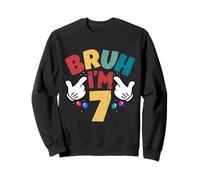 Bruh, Tengo 7 años, Regalos para niños y niñas. Es mi séptimo cumpleaños Sudadera