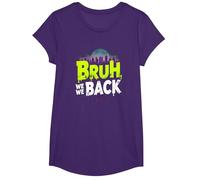 Bruh We Back: Gráfico de Argot de Regreso Urbano Camiseta, Niñas, Morado, L