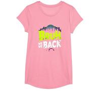 Bruh We Back: Gráfico de Argot de Regreso Urbano Camiseta, Niñas, Rosado, Mediano