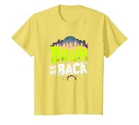 Bruh We Back: Gráfico de Argot de Regreso Urbano Camiseta, Niños, Limón, 2 años