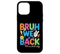 Bruh We Back Lunch Lady Retro Smile Face Back To School Carcasa para iPhone 12 Mini