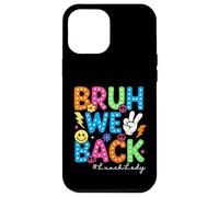 Bruh We Back Lunch Lady Retro Smile Face Back To School Carcasa para iPhone 12 Pro MAX