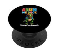 Bruh We Back Roaring Into School Kids Dinosaurio T-Rex PopSockets PopGrip Adhesivo