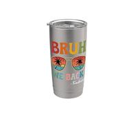 Bruh We Back Teachers Kids, feliz primer día de clases, maravilloso Vaso térmico de acero inoxidable de doble pared