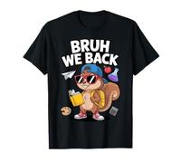 Bruh We Back To School Primer día de Escuela Estudiante Ardilla Camiseta