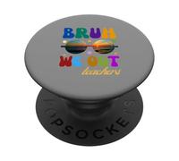 Bruh We Out Maestros. Fin de la escuela. Estilo Groovy PopSockets PopGrip Adhesivo