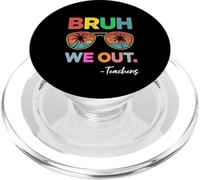 Bruh We out Teachers Happy Last Day of School Retro Vintage PopSockets PopGrip para MagSafe