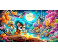 Bruja 1000 Piezas Juego de Puzzle Papel Reciclado Desafío de Juego Educativo Idea Adultos y niños de 12 años y más 38x26cm/1000pcs