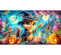 Bruja 1000 Piezas Juego de Puzzle Papel Reciclado Desafío de Juego Educativo Idea Adultos y niños de 12 años y más 70x50cm/1000pcs