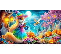 Bruja 1000 Piezas Juego de Puzzle Papel Reciclado Desafío de Juego Educativo Idea Adultos y niños de 12 años y más 38x26cm/1000pcs