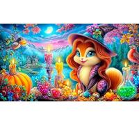 Bruja 1000 Piezas Puzzle para Adultos Juego Educativo relajación Juego Familiar Divertido & desafiante para Adultos y niños de 12 años y más 38x26cm/1000pcs