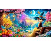 Bruja 1000 Piezas Puzzle para Adultos y niños de 12 años y más Papel Reciclado Juego Familiar Divertido & desafiante 70x50cm/1000pcs