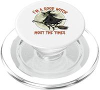 Bruja aterradora de Halloween Soy una Bruja Buena PopSockets PopGrip para MagSafe