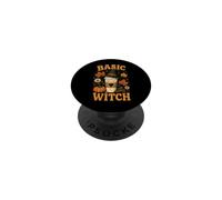 Bruja básica Halloween café Latte Divertido PopSockets PopGrip Adhesivo
