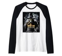 Bruja Bruja Halloween Pastel cumpleaños Fiesta Divertida Camiseta Manga Raglan