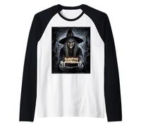 Bruja Bruja Halloween Pastel cumpleaños Fiesta Divertida Camiseta Manga Raglan