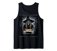 Bruja Bruja Halloween Pastel cumpleaños Fiesta Divertida Camiseta sin Mangas