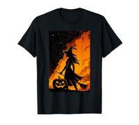 Bruja Calabaza Halloween Lindo Oculto Bruja Brujería Gótico Camiseta