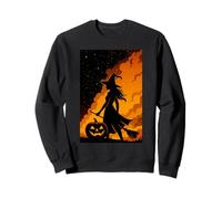 Bruja Calabaza Halloween Lindo Oculto Bruja Brujería Gótico Sudadera
