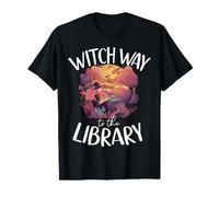 Bruja: Camino a la Biblioteca, Espeluznante Libro de Halloween, Bruja, Amante de Las Brujas Camiseta