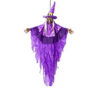 Bruja de Halloween brujas que hablan animadas iluminan ojos con sonido activación decoración exterior para fiesta de patio trasero carnaval jardín patio casa encantada reunión vacaciones césped