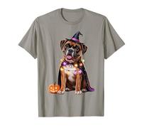Bruja de Halloween de Perro bóxer Camiseta