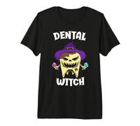 Bruja Dental Divertido Higienista Dental Halloween Camiseta Premium