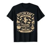 Bruja Divertida Bitchcraft Diciendo Meando a la Gente y Sonriendo Camiseta
