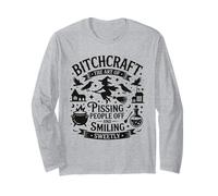 Bruja Divertida Bitchcraft Diciendo Meando a la Gente y Sonriendo Manga Larga