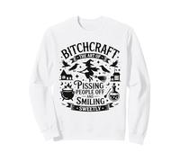 Bruja Divertida Bitchcraft Diciendo Meando a la Gente y Sonriendo Sudadera