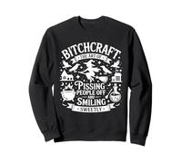 Bruja Divertida Bitchcraft Diciendo Meando a la Gente y Sonriendo Sudadera