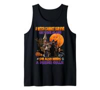 Bruja En El Vino Ella Necesita Una Frontera Collie Perro Camiseta sin Mangas