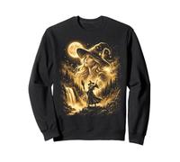 Bruja Encantadora Luna Llena Bosque Lanzador de Hechizos Sudadera