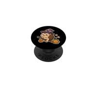 Bruja Erizo en Escoba con Estrellas PopSockets PopGrip Adhesivo