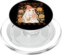 Bruja fantasma con flores de Summerween PopSockets PopGrip para MagSafe