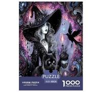 Bruja gótica Puzzle De 1000 Piezas, Moderno DIY,Entretenimiento Creativo Clásicos para Adultos Y Niños A Partir De 12 Años Imposible Rompecabezas - Obra De Arte 38x26cm/1000pcs